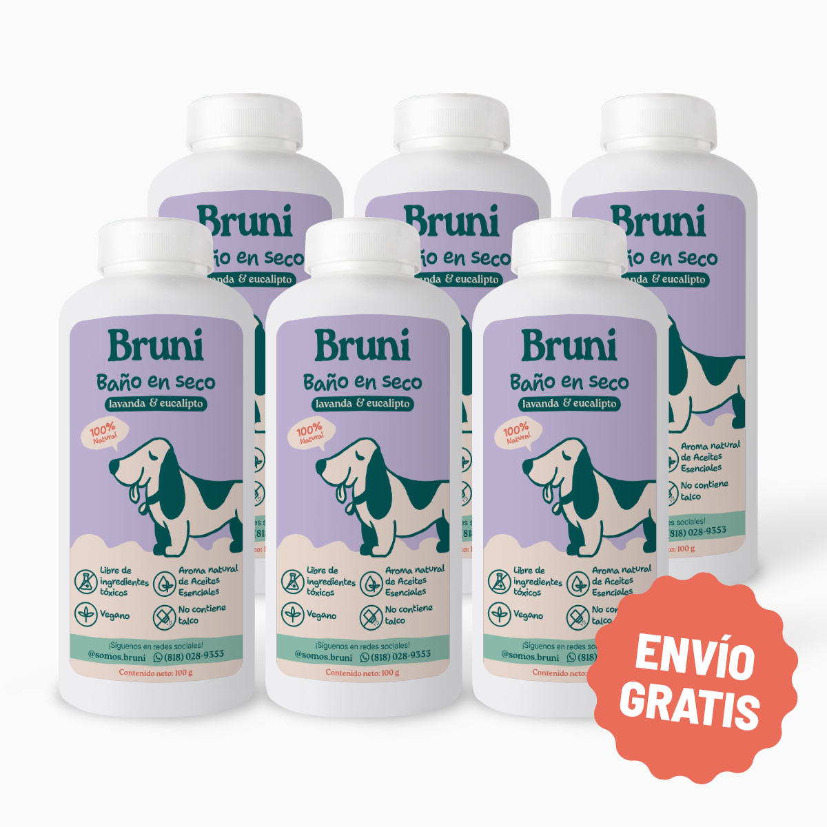 Combo 3: 6 pzas. Bruni, Baño en seco